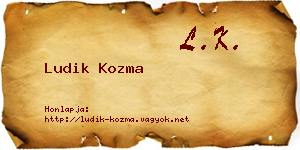 Ludik Kozma névjegykártya